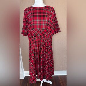 Hell Bunny Tartan Plaid Dress- 4XL